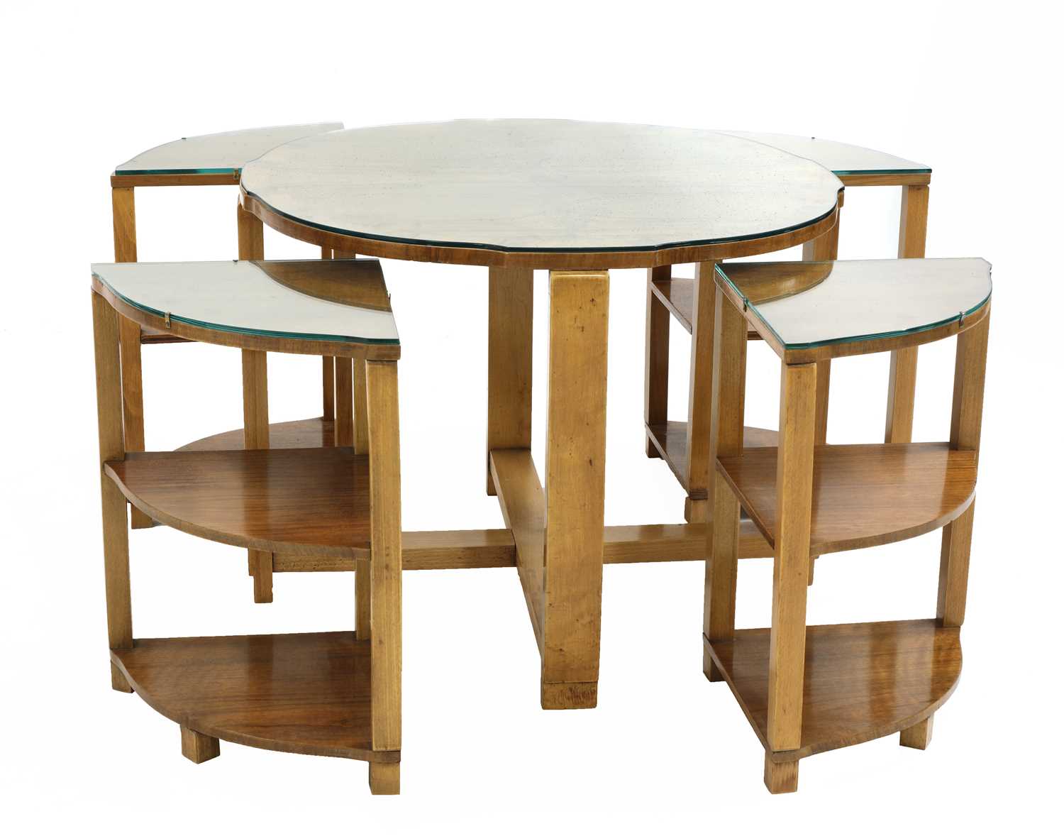 An Art Deco walnut nest of tables, - Image 2 of 6