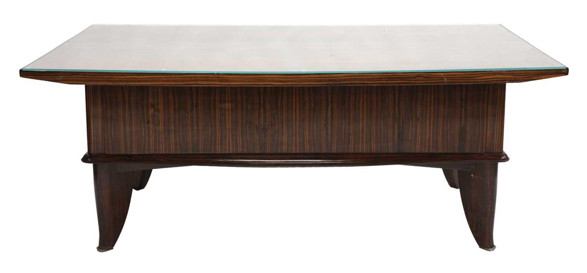 An Art Deco-style Macassar ebony desk, - Image 2 of 3