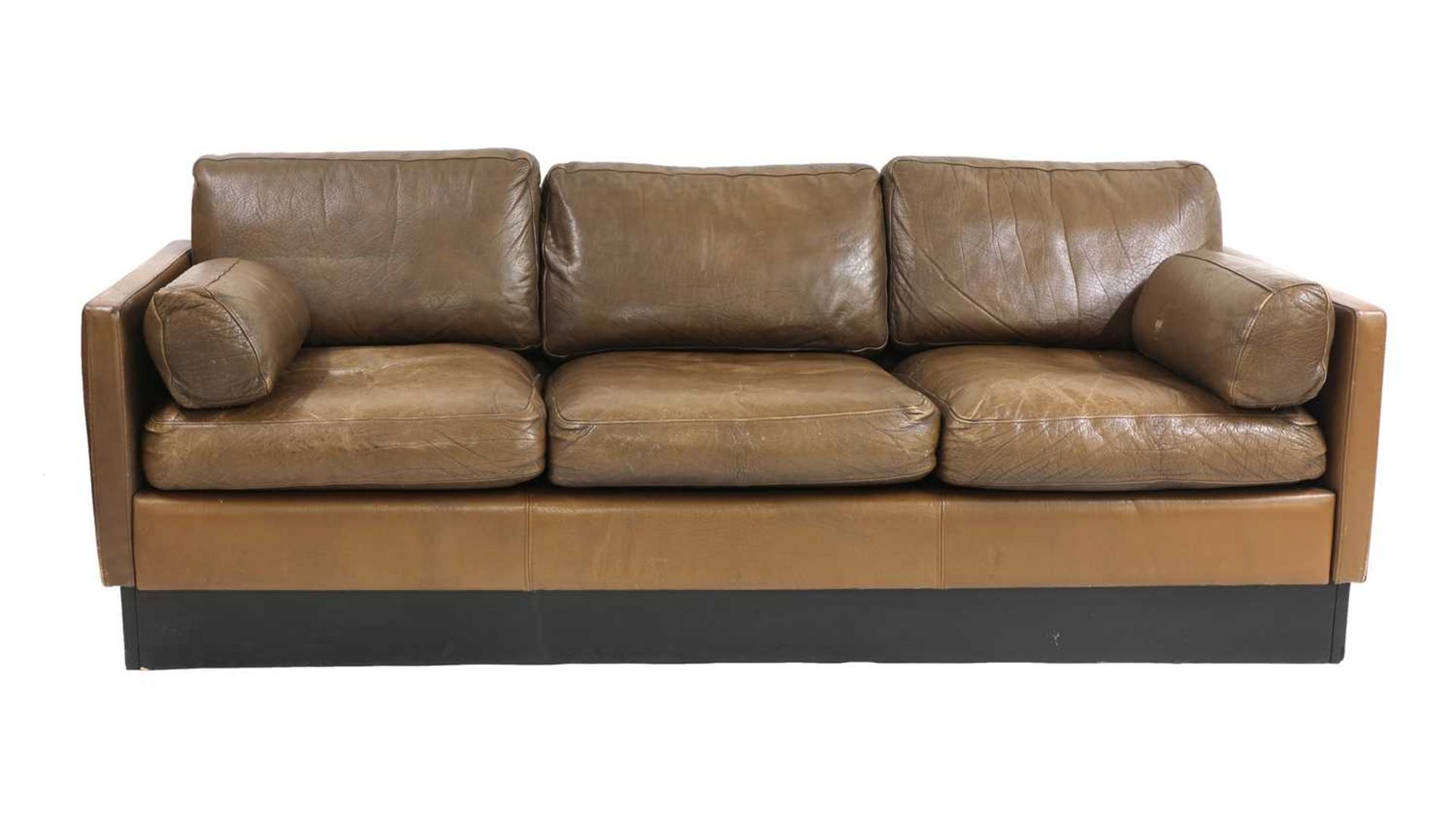 A Danish buffalo hide sofa, - Image 5 of 5