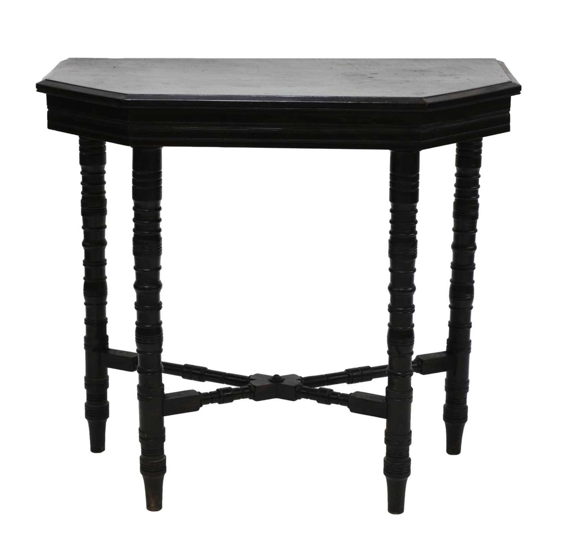 An Aesthetic ebonised side table, - Image 2 of 3