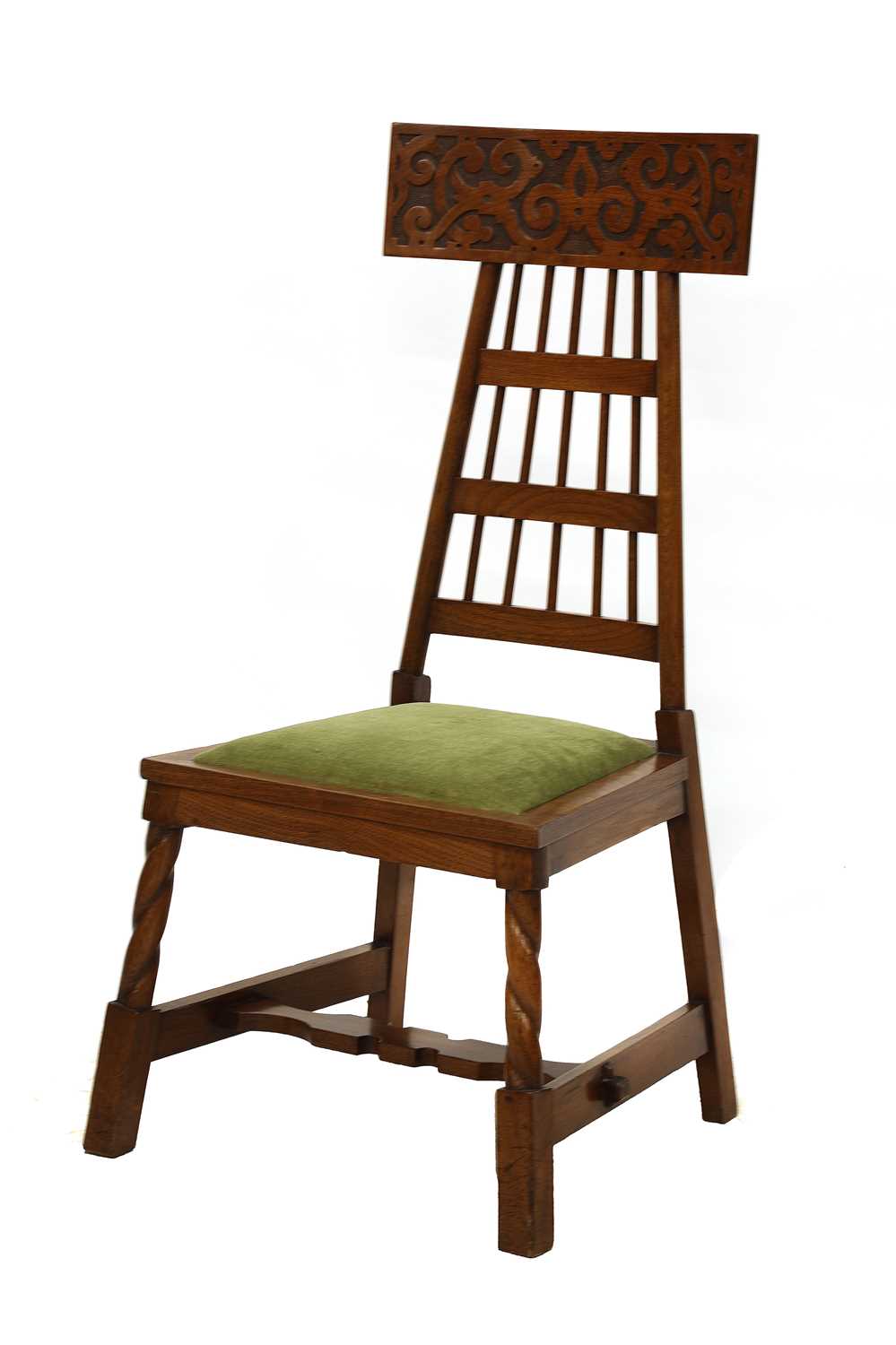 A Liberty walnut side chair,