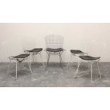 Four wire chairs,