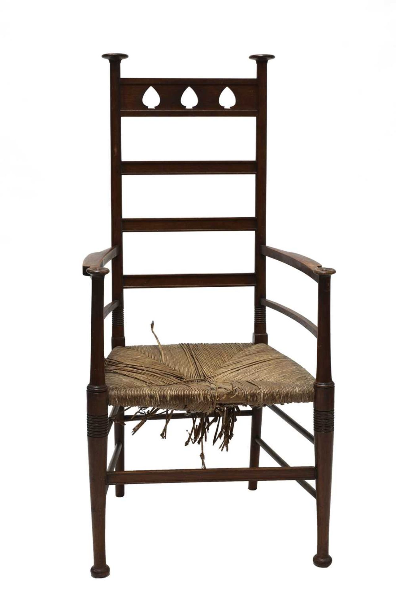 An Arts and Crafts mahogany armchair, - Bild 2 aus 4