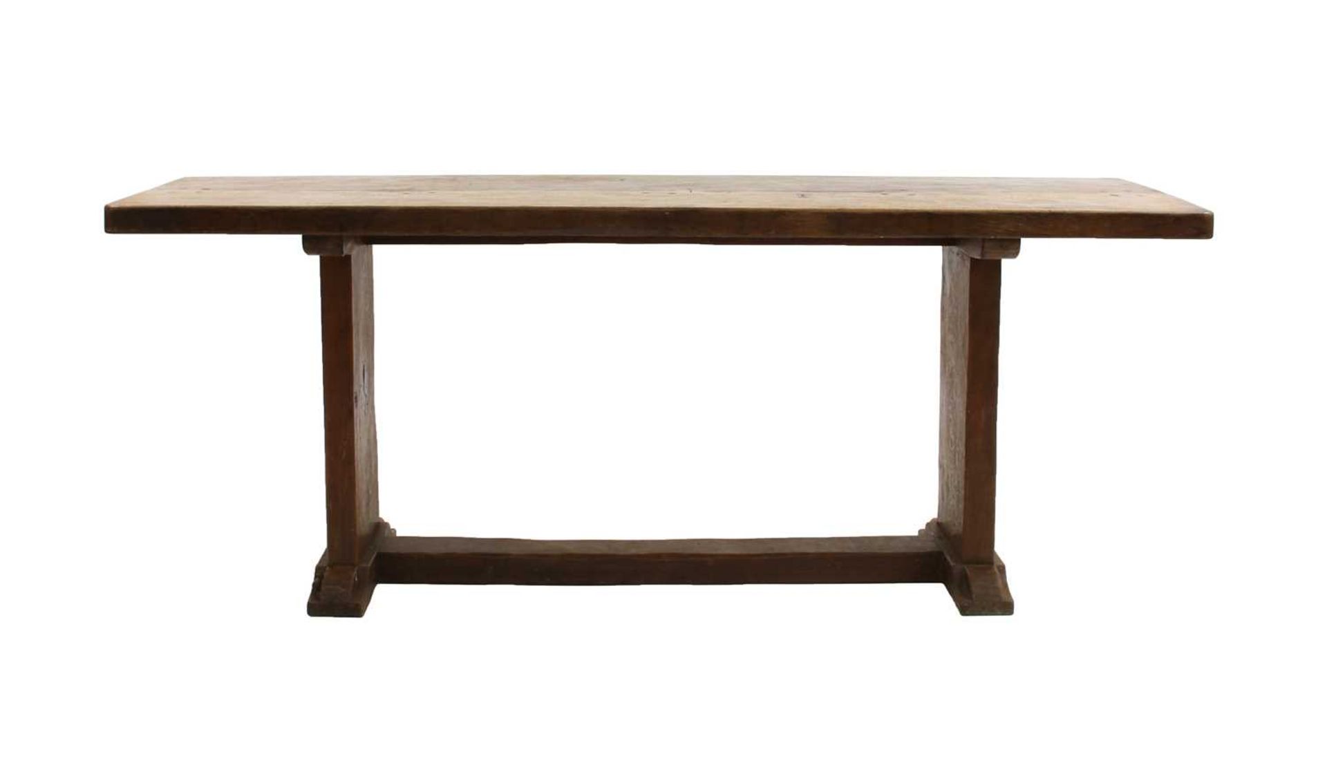 A Robert 'Mouseman' Thompson dining table, - Image 9 of 9