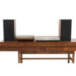 A Bang & Olufsen rosewood mounted music system, §