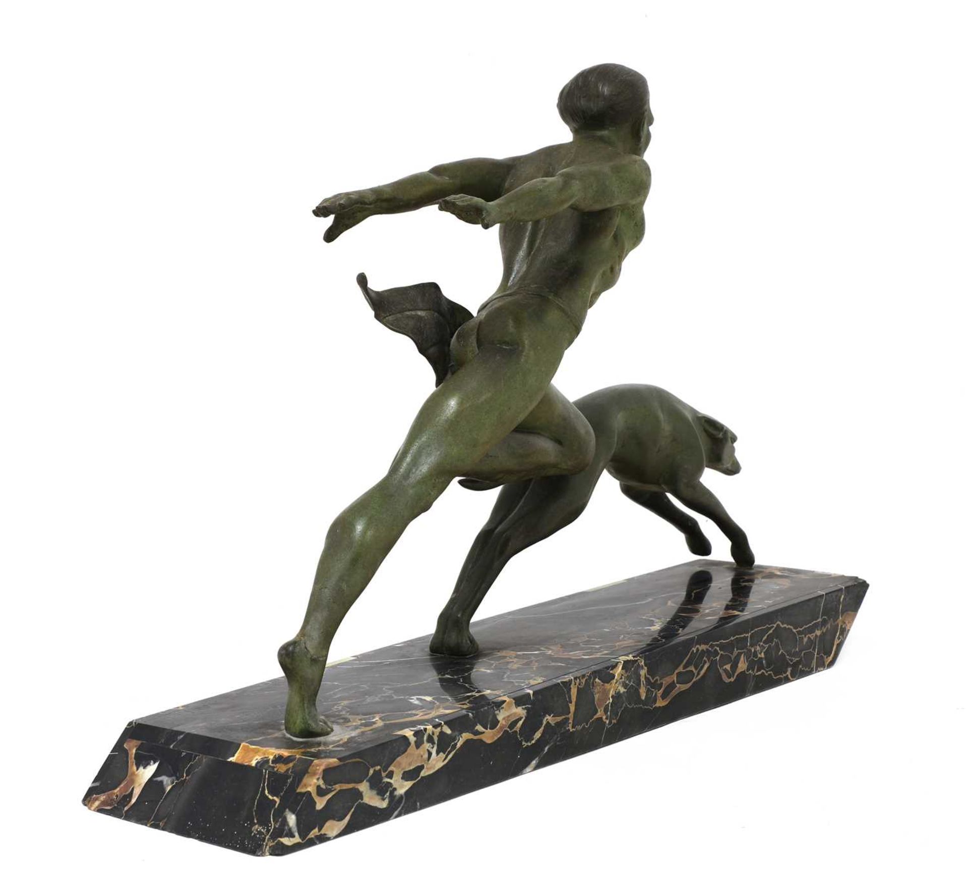 An Art Deco spelter and marble centrepiece, - Image 2 of 16