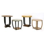 Four Art Deco occasional tables,