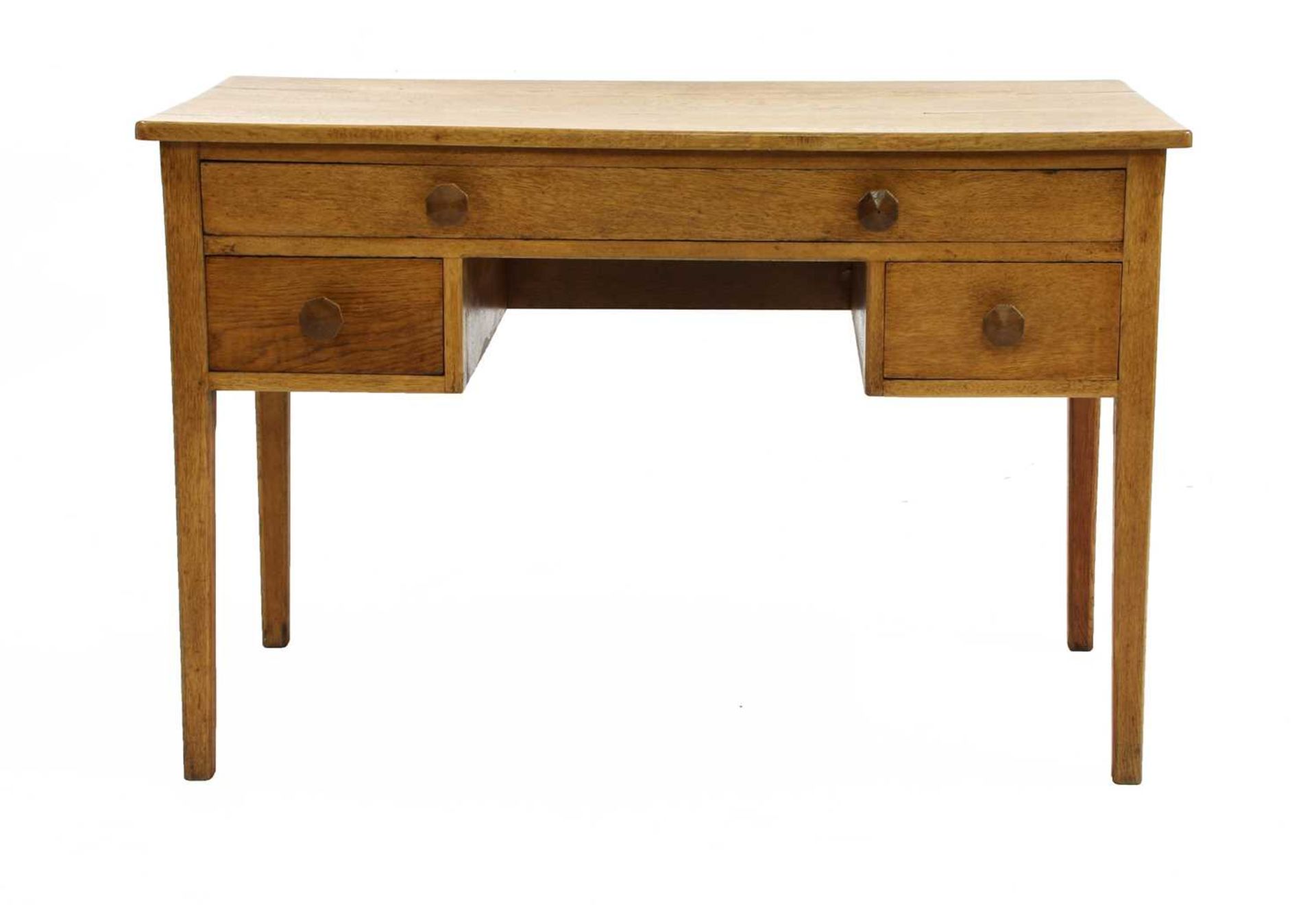 An oak desk, - Image 2 of 7