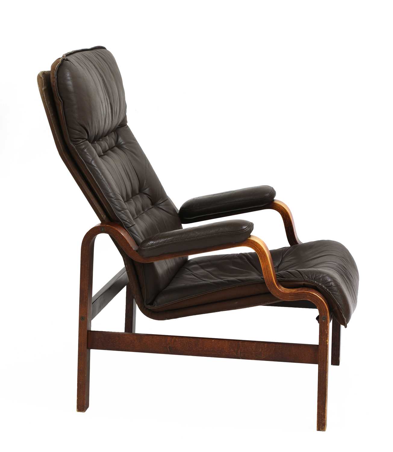 A bentwood and leather armchair, - Image 2 of 3
