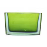 A Seguso Sommerso green and blue glass vase,