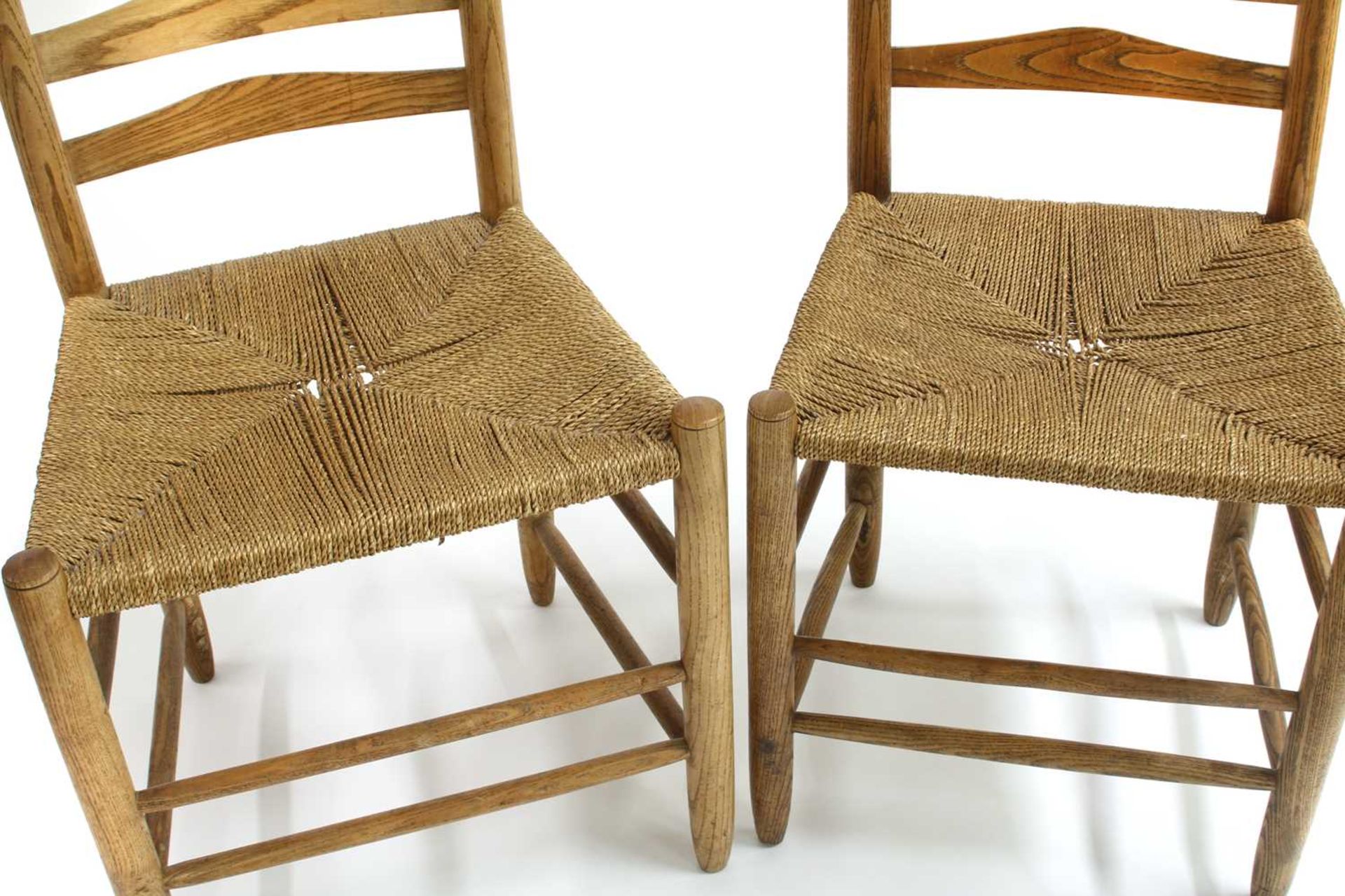 Five ash ladderback chairs, - Image 3 of 6