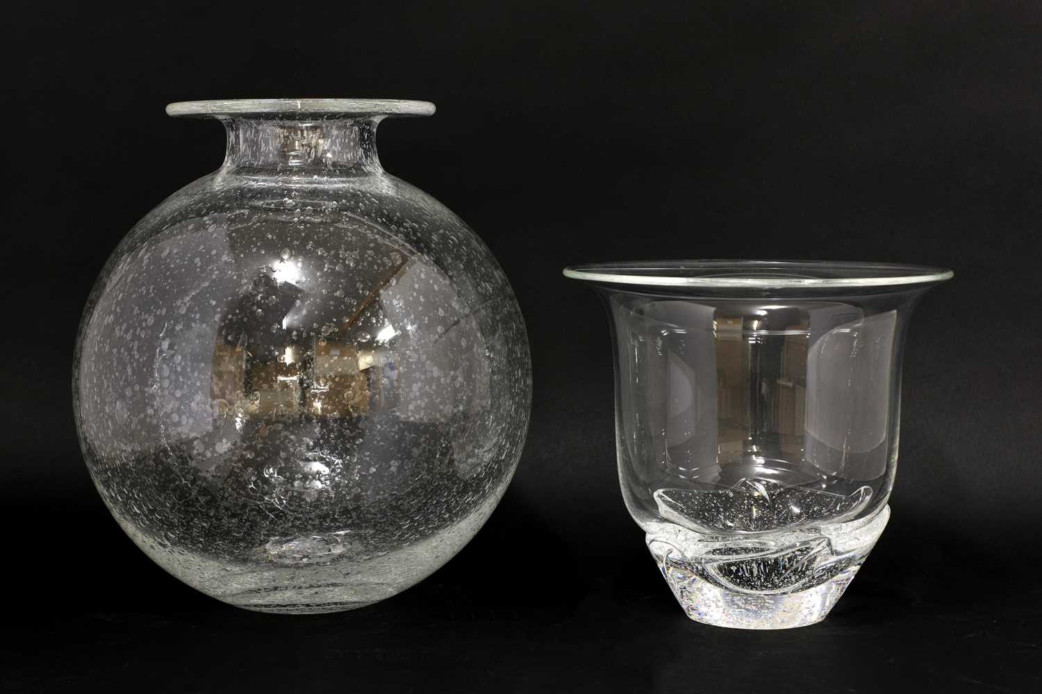 A Steuben clear glass vase,