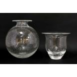 A Steuben clear glass vase,