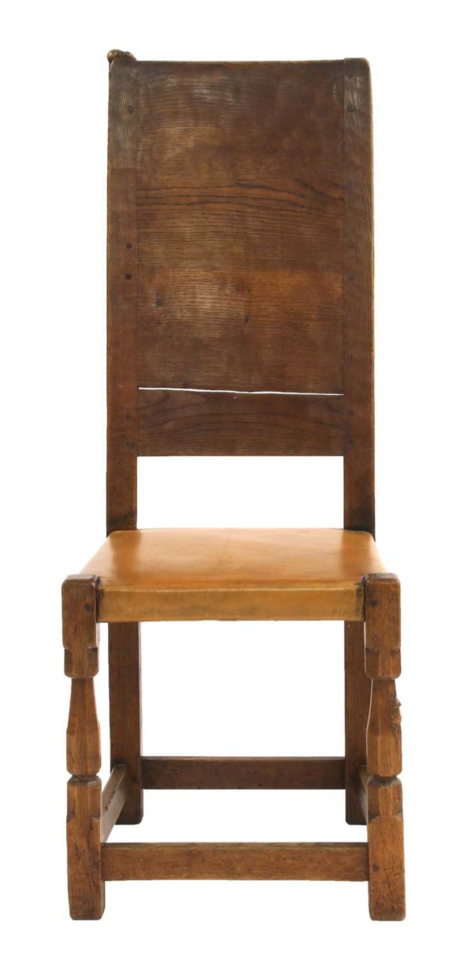 Six Robert 'Mouseman' Thompson oak dining chairs, - Image 8 of 8