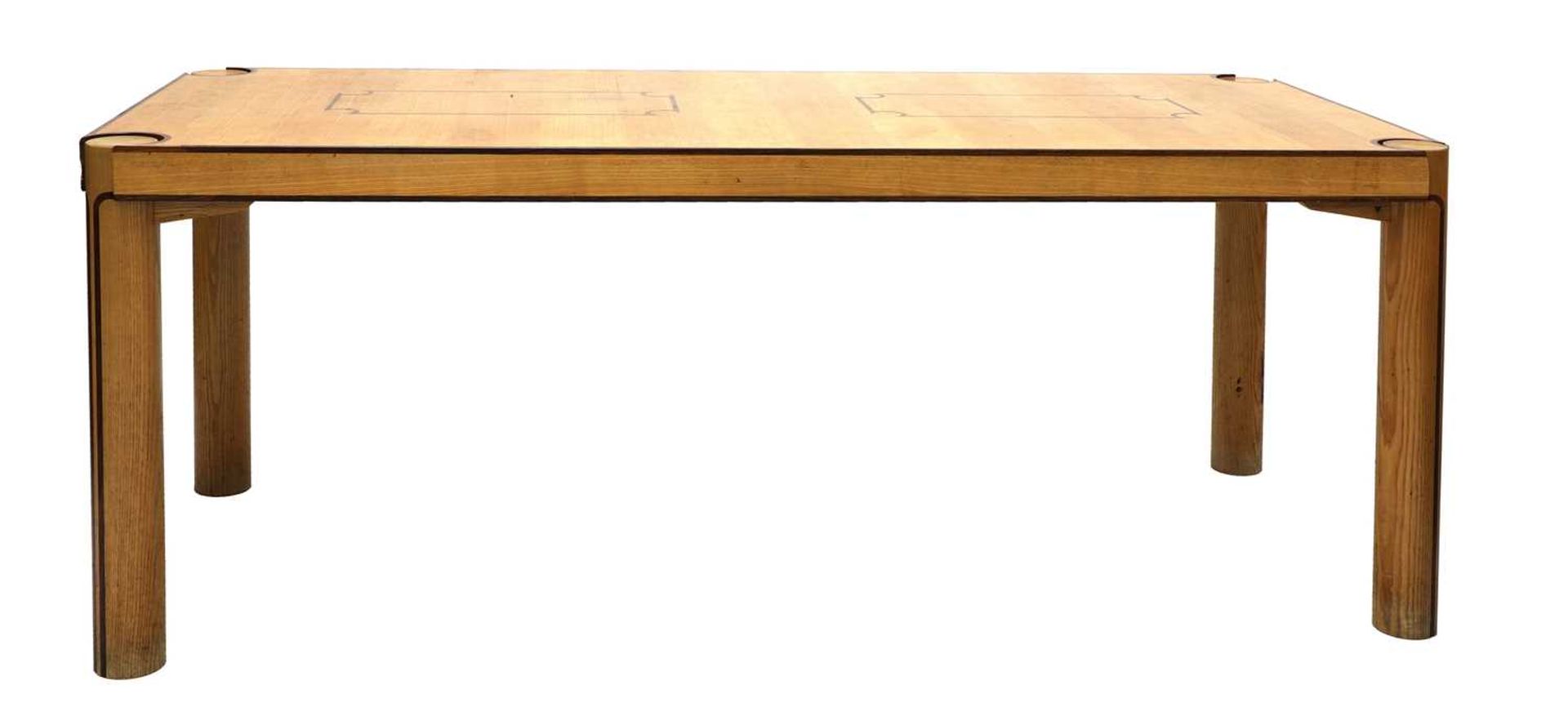 A contemporary ash and Indian rosewood dining table, - Image 2 of 7