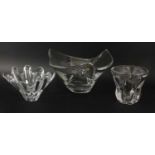 A Daum clear glass bowl,