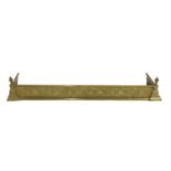 An Aesthetic brass fire kerb,