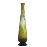 A Gallé floral cameo glass vase,