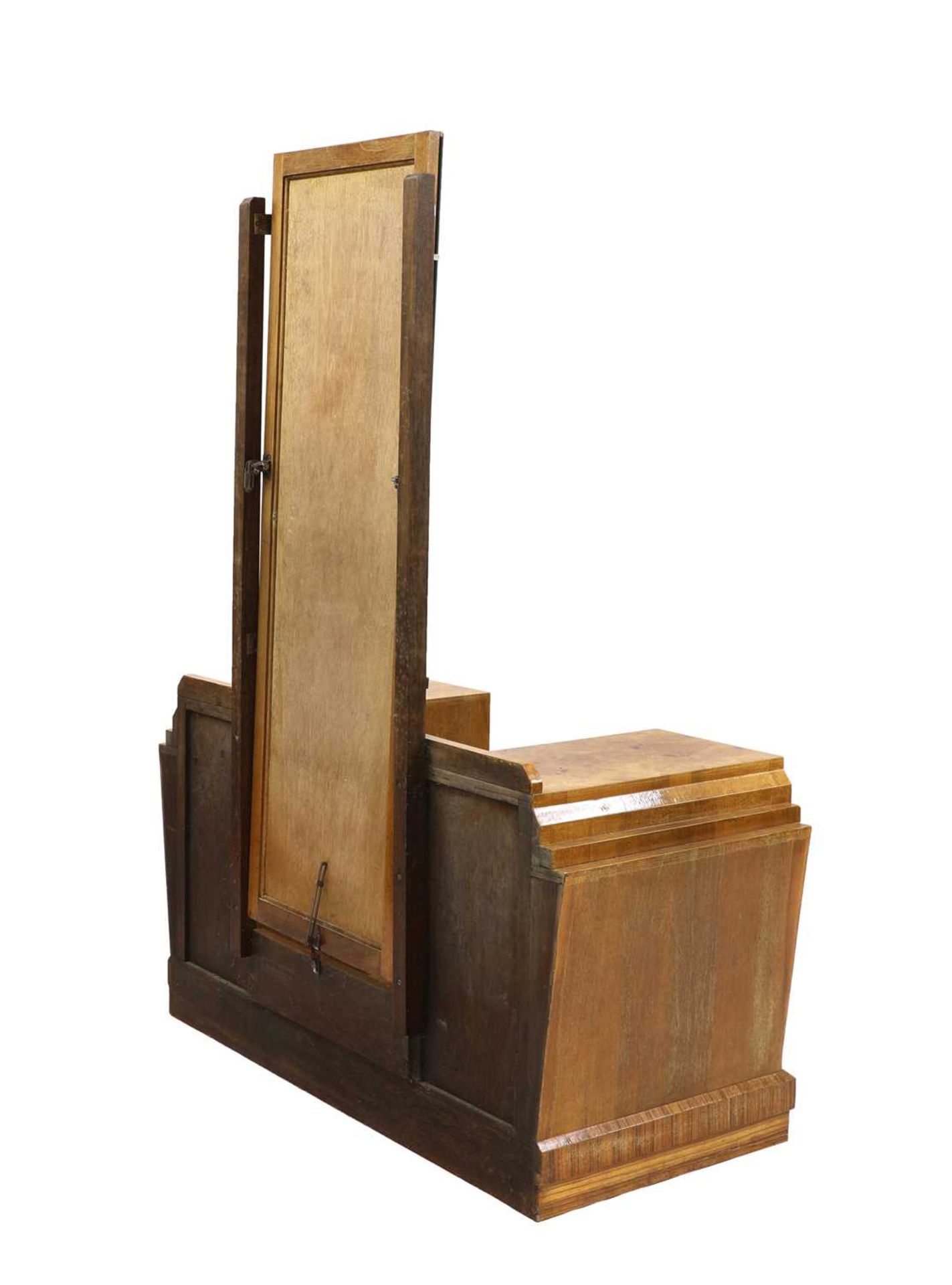 An Art Deco burr maple and walnut dressing table, - Image 4 of 5