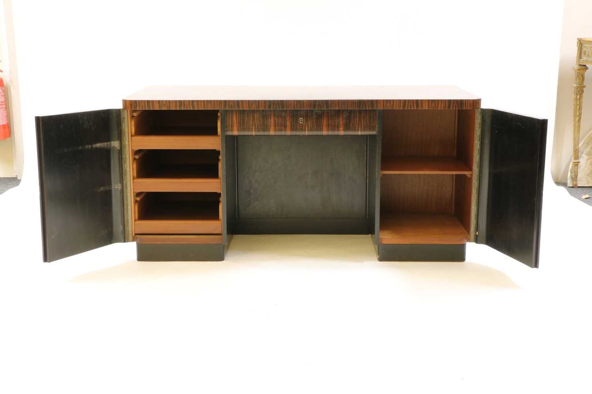 An Art Deco Madagascan ebony desk, - Image 5 of 5