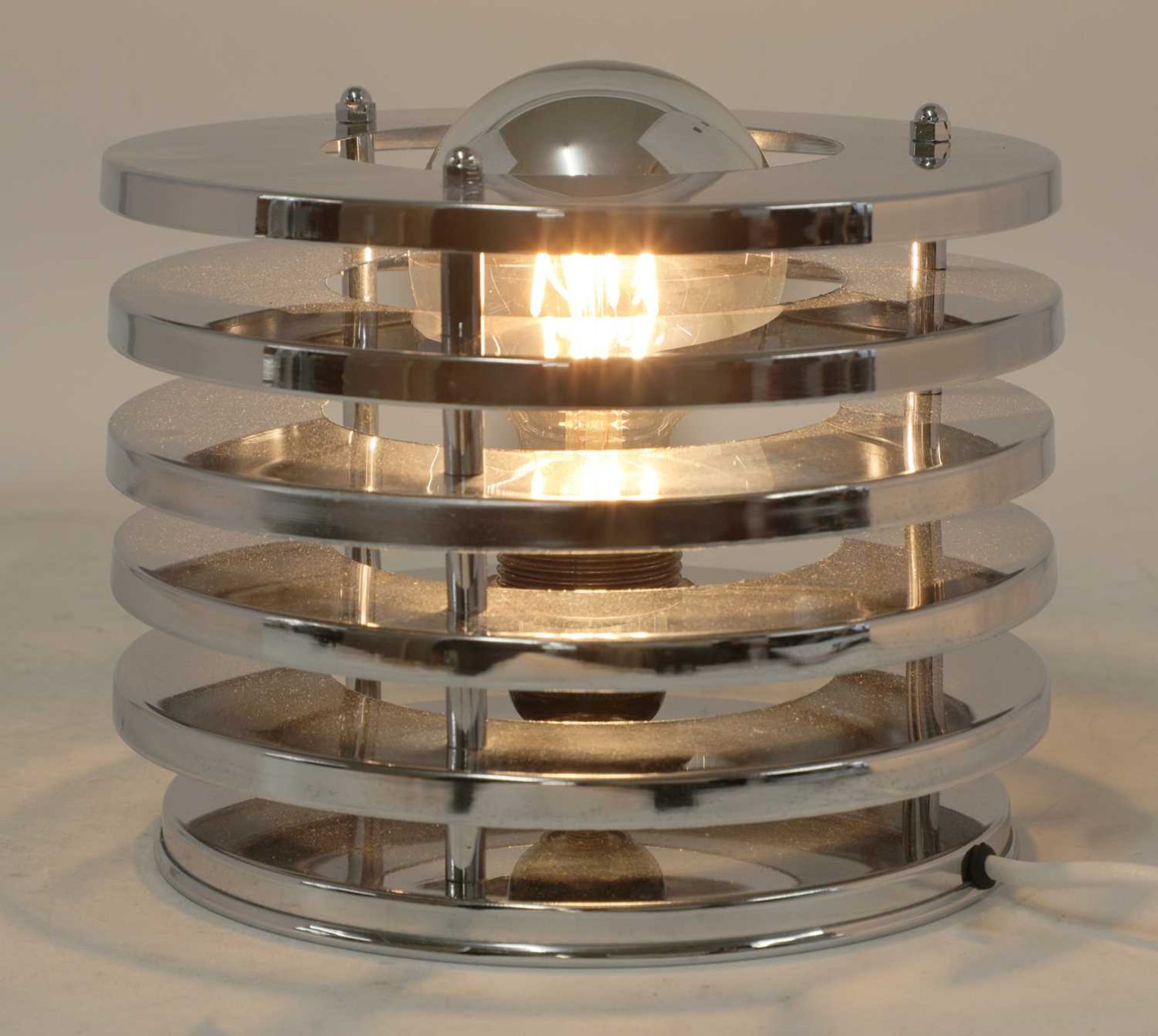 An Italian chrome table lamp, - Image 2 of 2