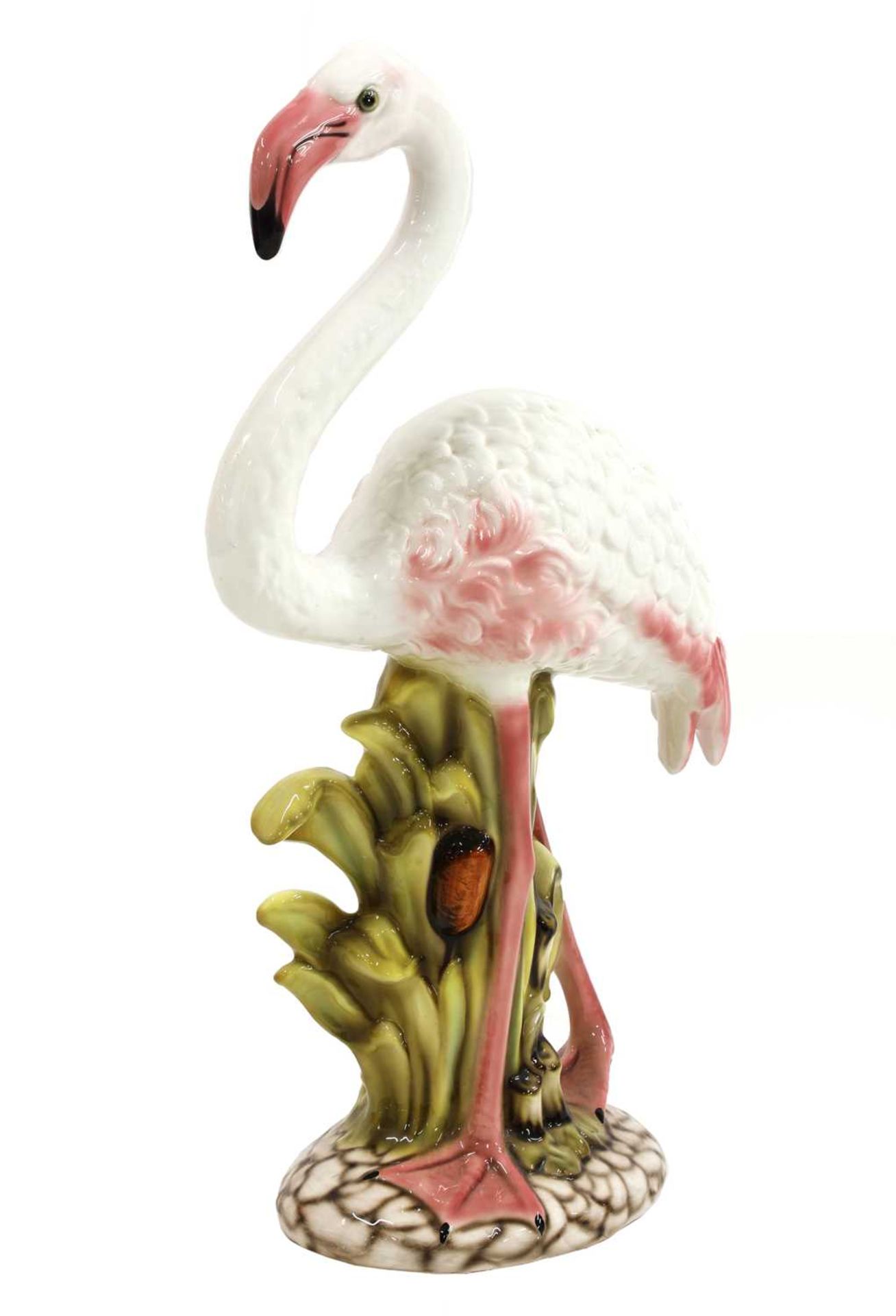 A pottery flamingo,