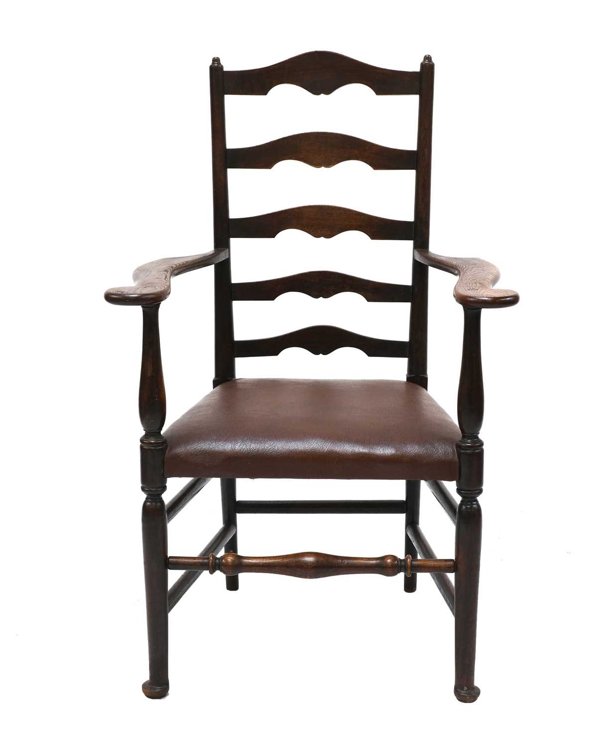 An ash ladder back armchair,