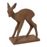 A Karlsruher terracotta fawn,