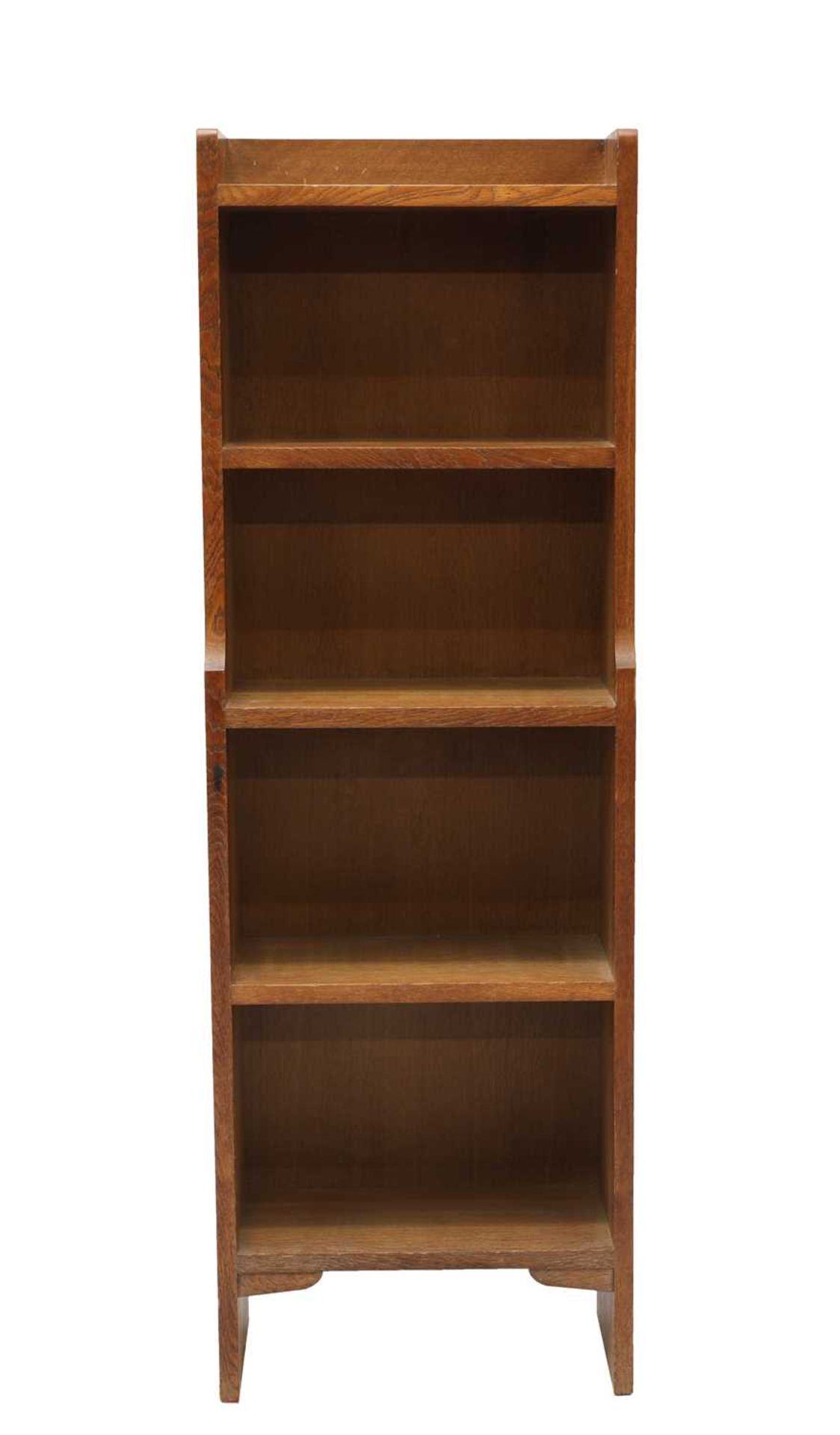 An oak narrow waterfall bookcase, - Image 2 of 3