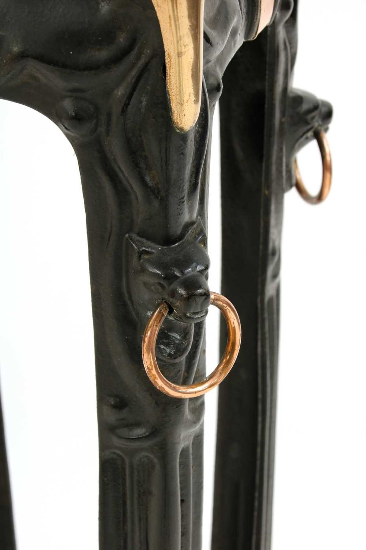 An Art Nouveau cast iron torchère, - Image 4 of 10