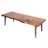 A rustic yew coffee table,