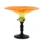 A Schneider glass tazza,