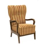 A Danish beech framed armchair,