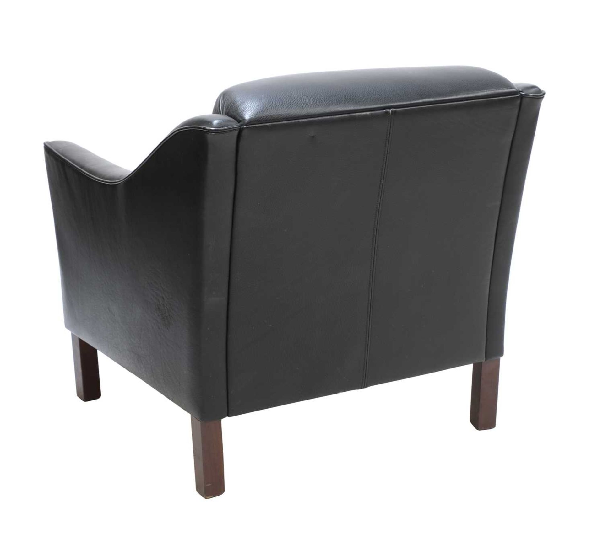 A Danish leather armchair, - Image 3 of 6