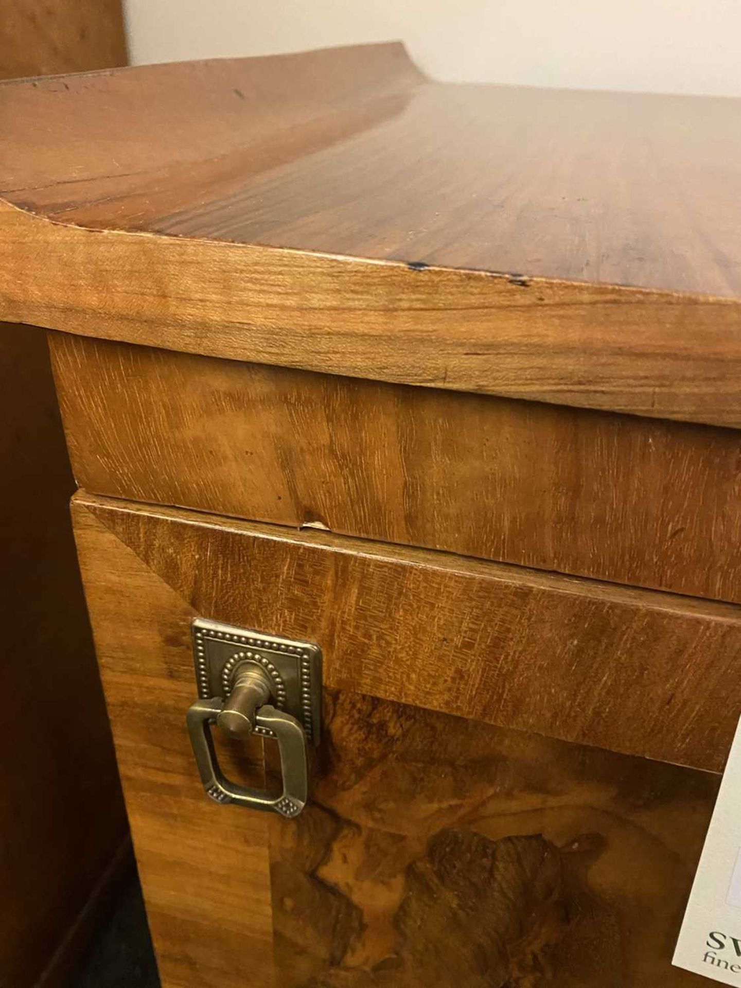 A pair of Art Deco walnut bedside cupboards, - Image 7 of 19