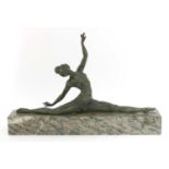 An Art Deco patinated bronze figure,