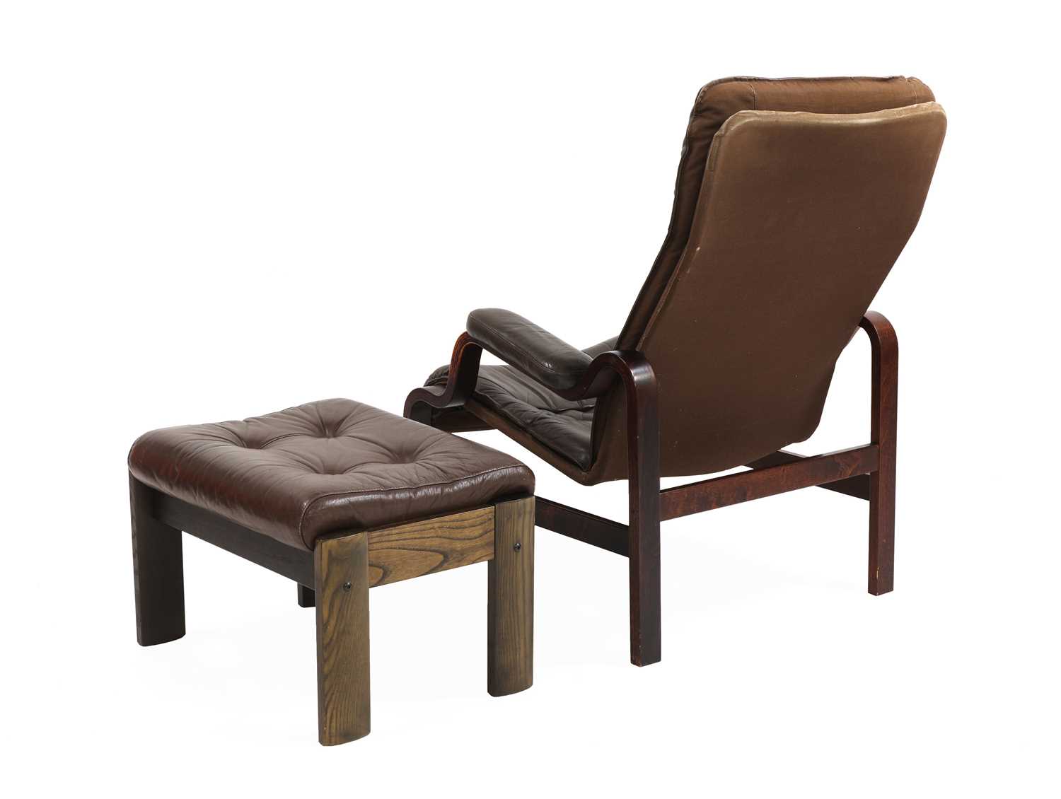 A bentwood and leather armchair, - Image 3 of 3