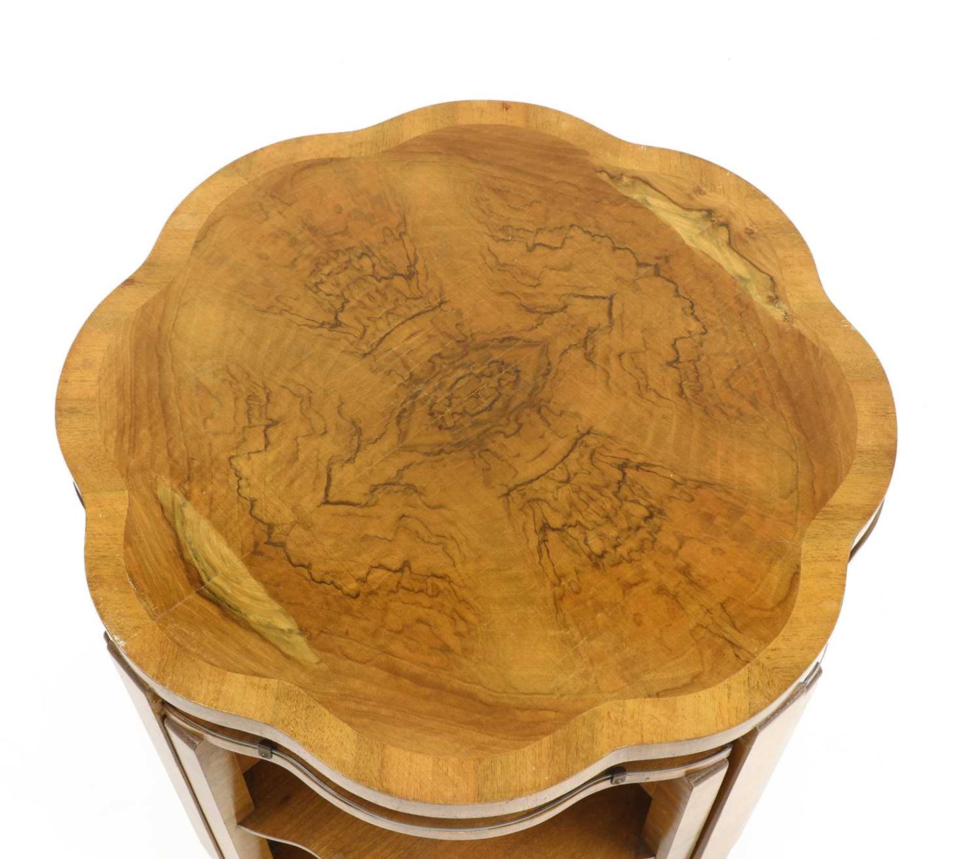 An Art Deco walnut nest of tables, - Image 3 of 3