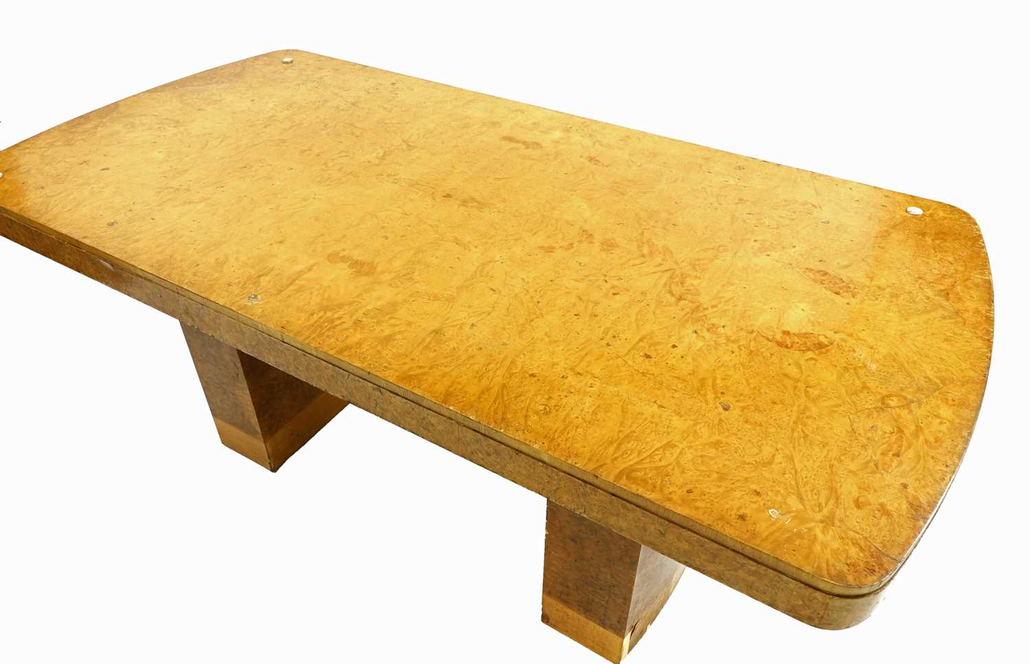 An Art Deco burr maple dining table, - Image 5 of 5