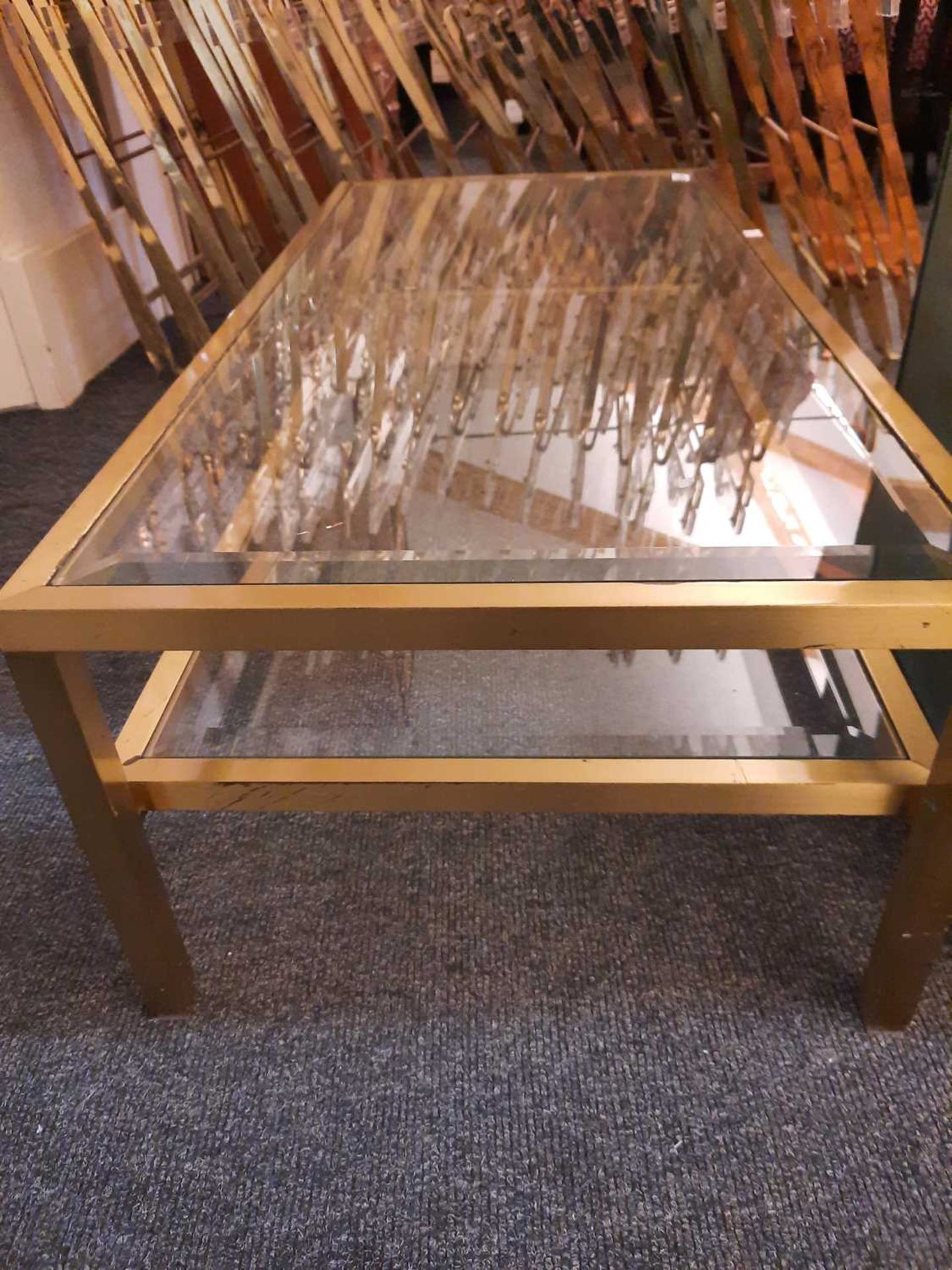 A brass coffee table, - Image 5 of 6