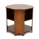 An Art Deco walnut book table,