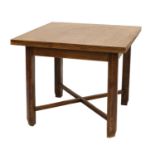 An oak draw-leaf table,