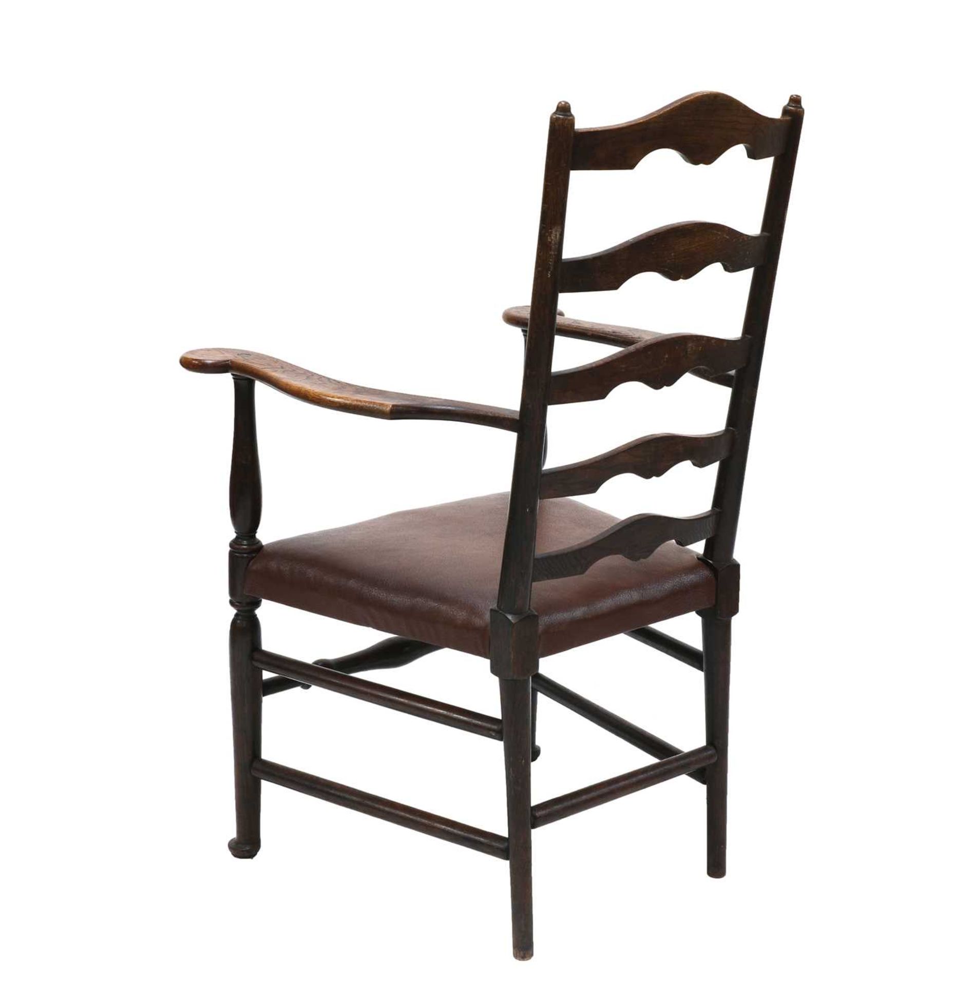 An ash ladder back armchair, - Image 3 of 3