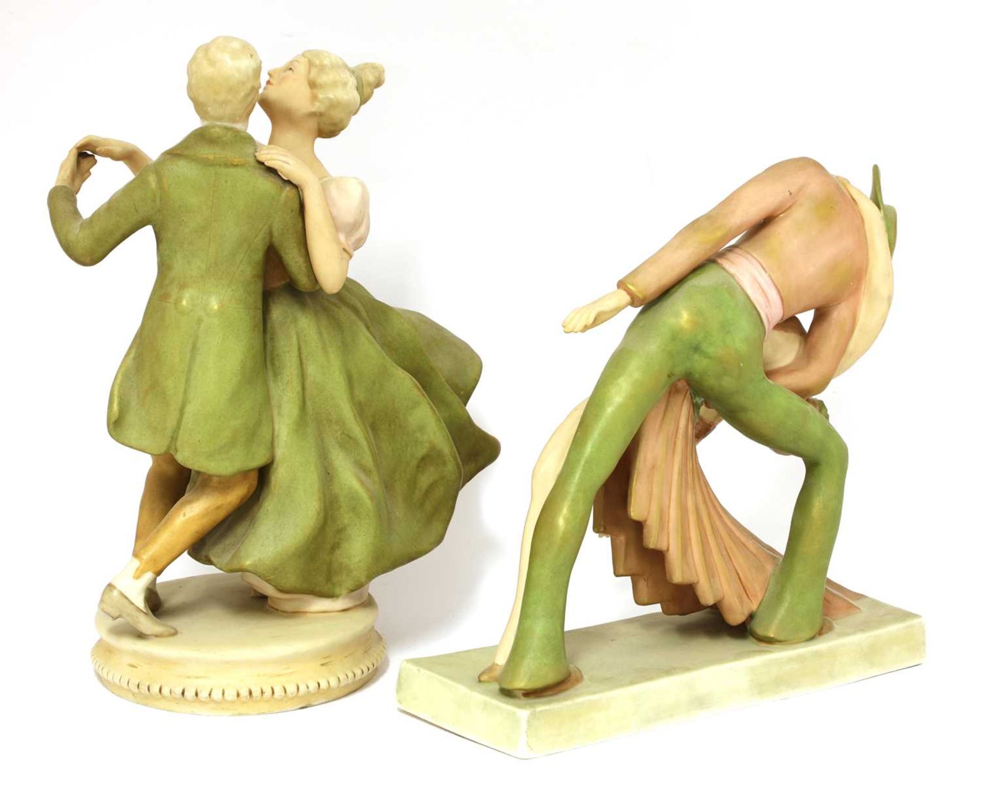 Two Royal Dux pottery figures, - Image 3 of 3