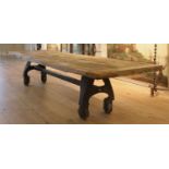 A massive refectory table,