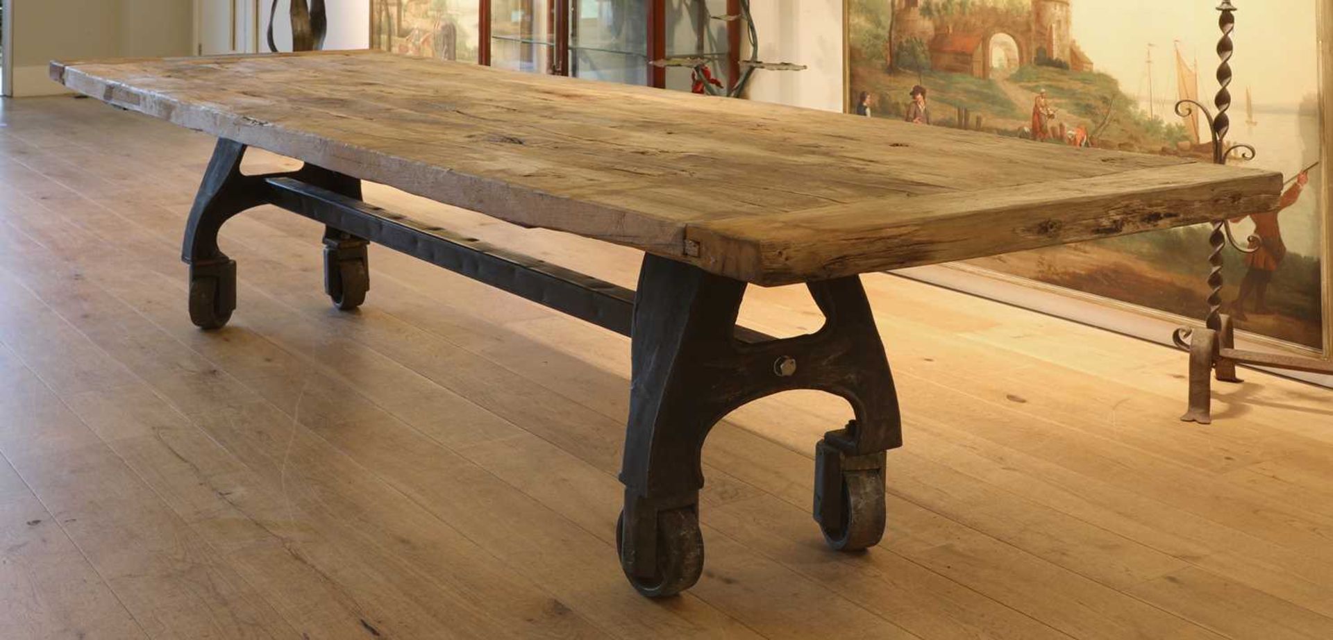 A massive refectory table,