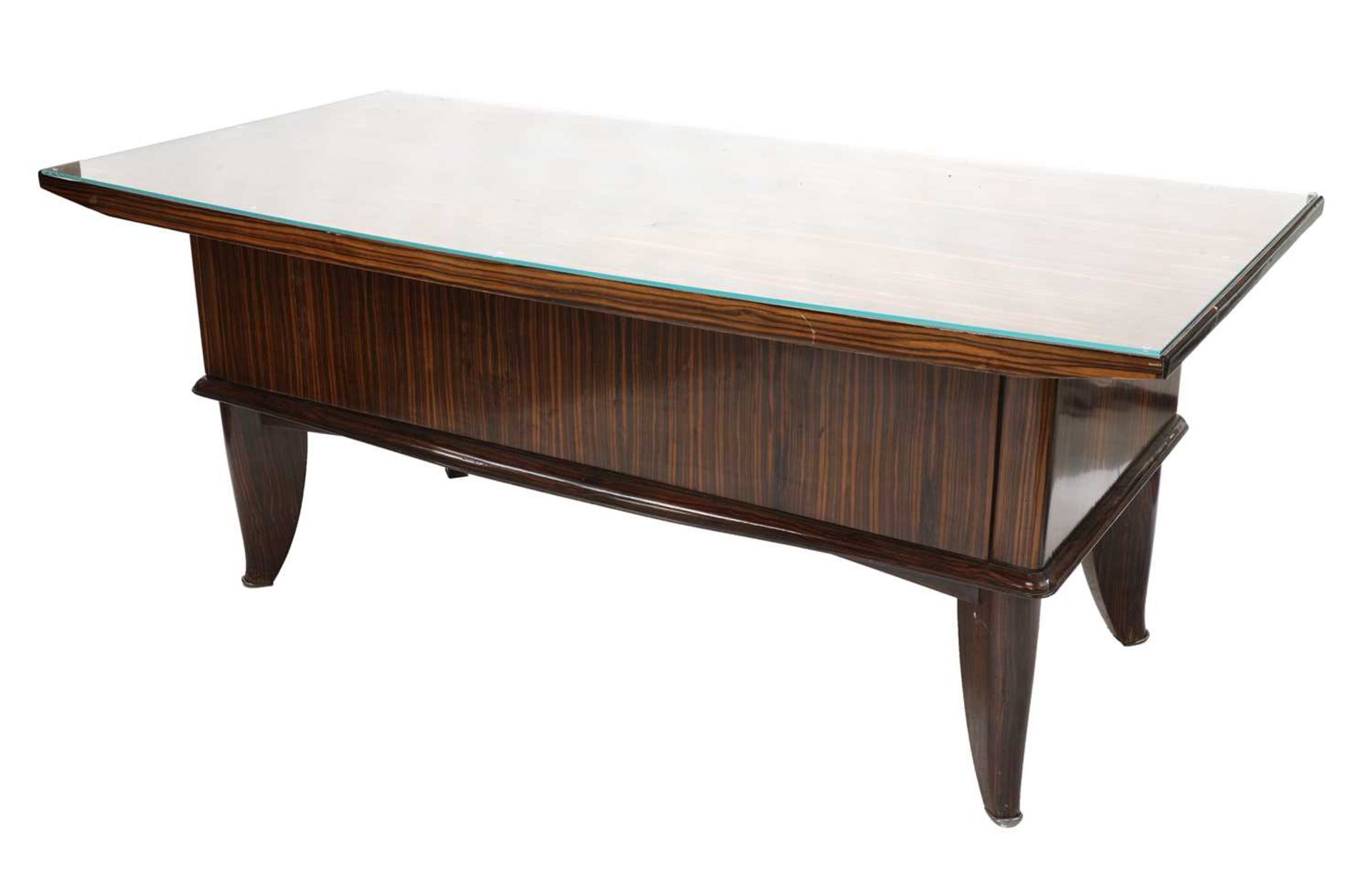 An Art Deco-style Macassar ebony desk, - Image 3 of 3