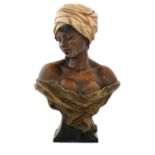 A Goldscheider 'La Negresse' terracotta bust,