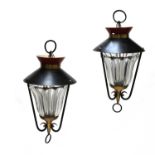 A pair of Italian hanging lights,