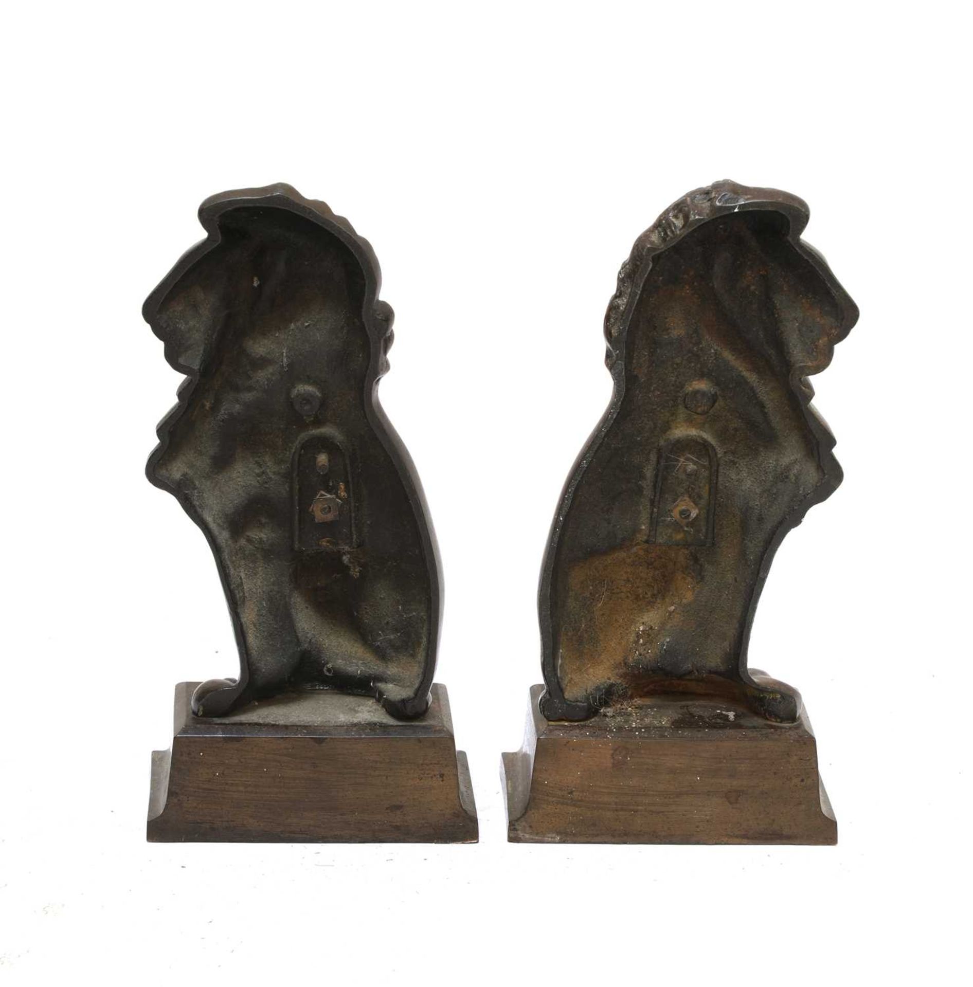 A pair of lion fire dog ornaments, - Image 2 of 2